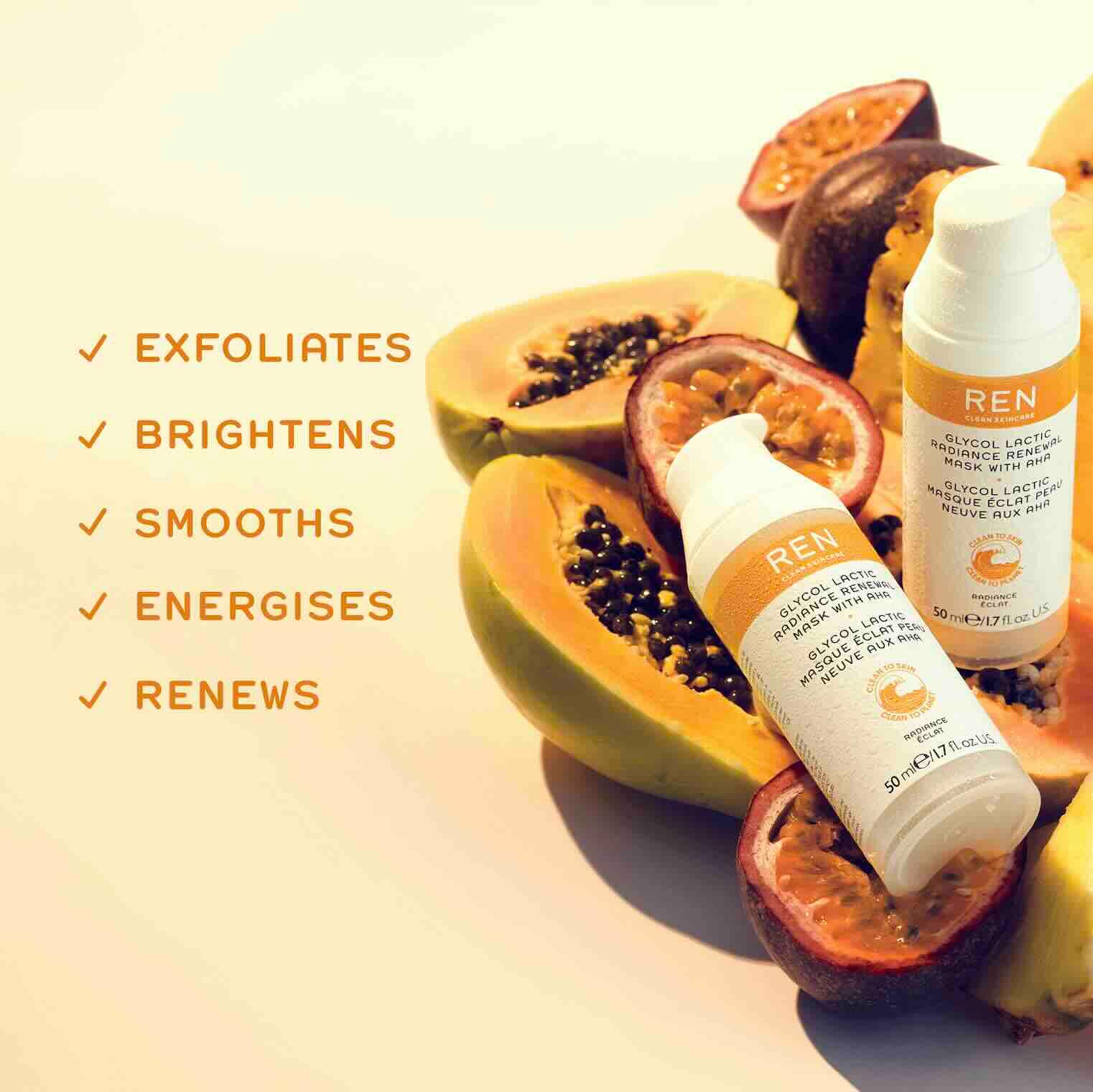 Ren Skincare Radiance Glycol Lactic Renewal Mask - 50ml - Rooby